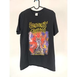 (V) MALEVOLENT CREATION "THE TEN COMMANDMENTS" TSHIRT DEATH METAL M DOUBLE SIDE